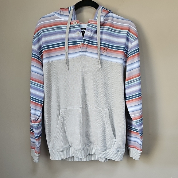 Hooey Other - Hooey Black Label Pullover with Multicolor Stripe Accents